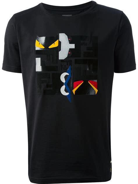 fendi eye t shirt|Fendi logo print t shirt.